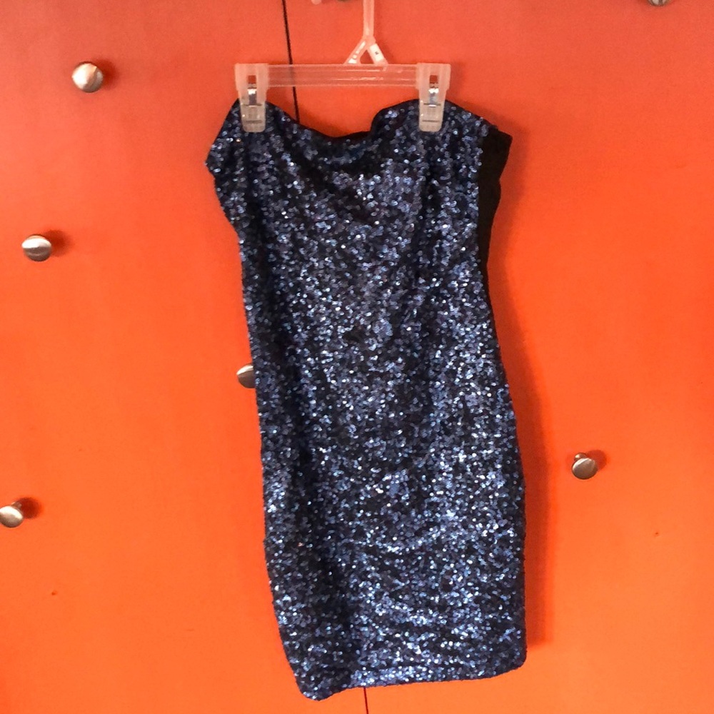 Sequin Strapless Mini Dress